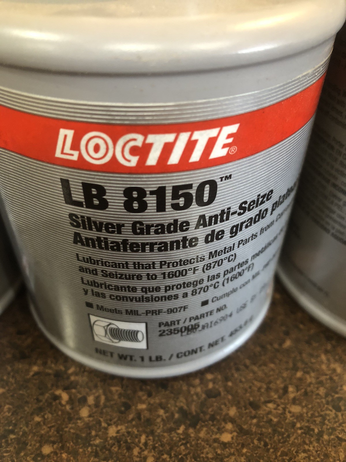 Loctite Anti-Seize,Silver,16 oz,Brush Top Can LB 8150(TM) SILVER GRADE
