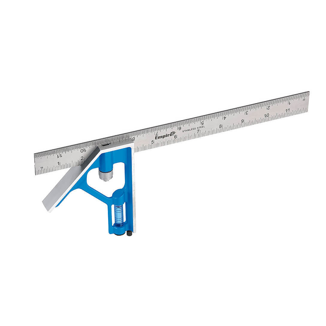 Empire E250 12-Inch Combination Square with Stainless Steel Blade and True Blue