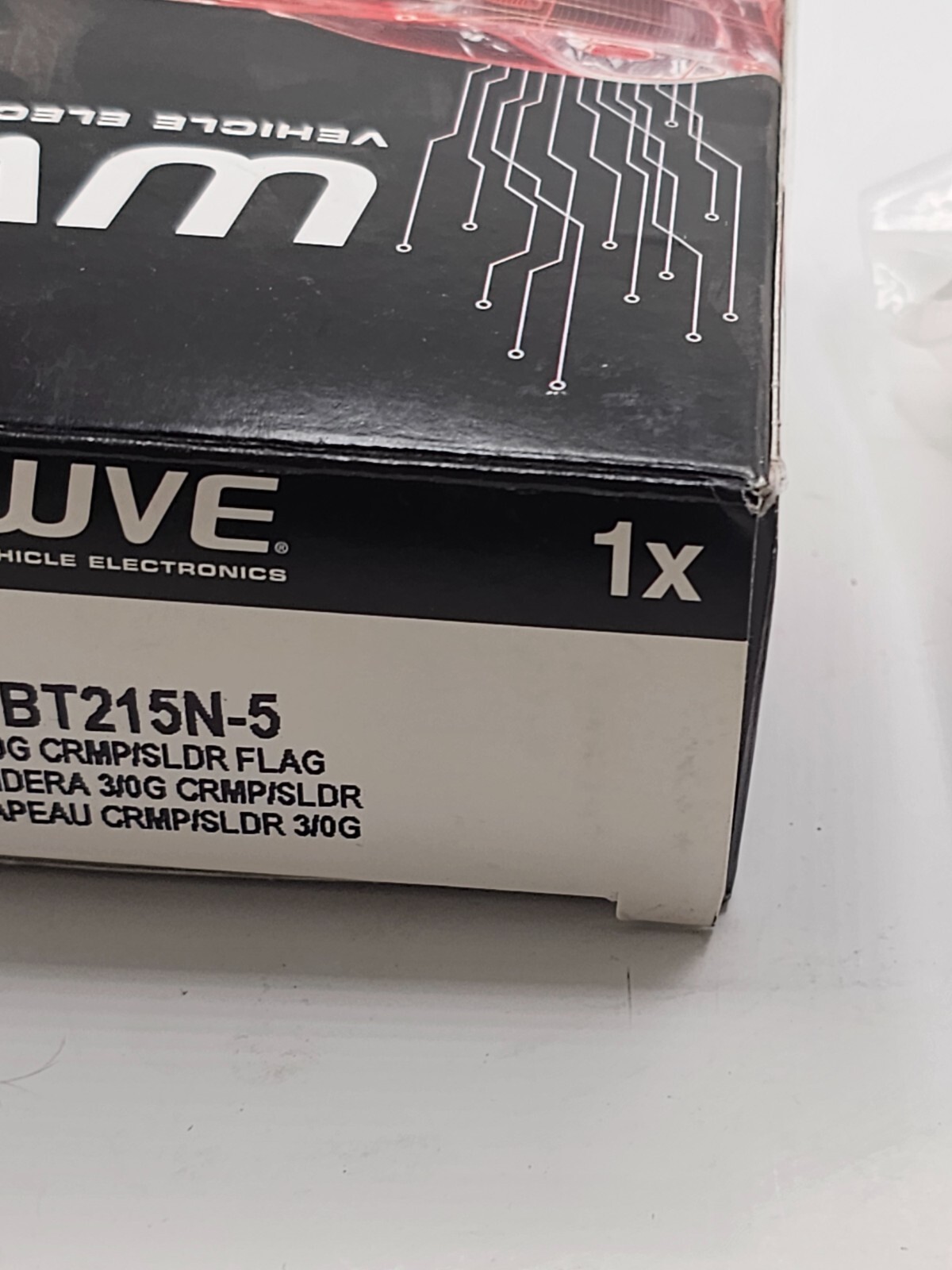(QTY 5) WVE 3/0G NEG Flag Crimp BT215N-5