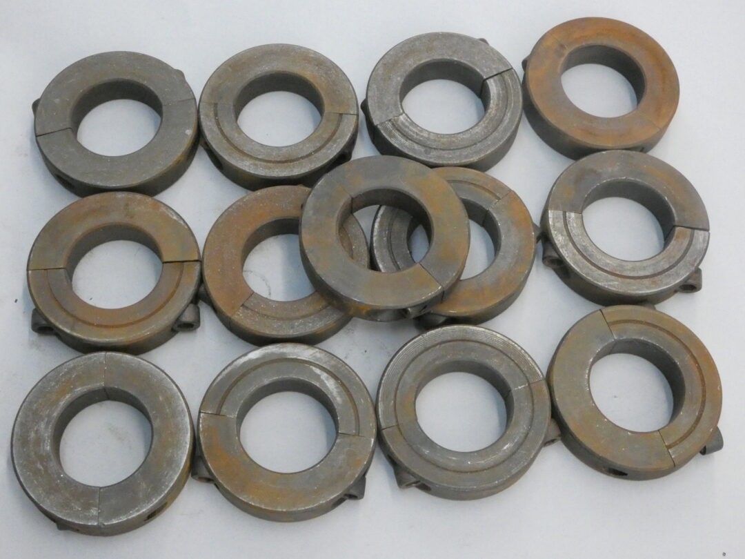 *Lot of 13* Two-Piece Shaft Collars 1-1/2″ Bore x 2-3/4″ OD x 5/8″ Black Oxide