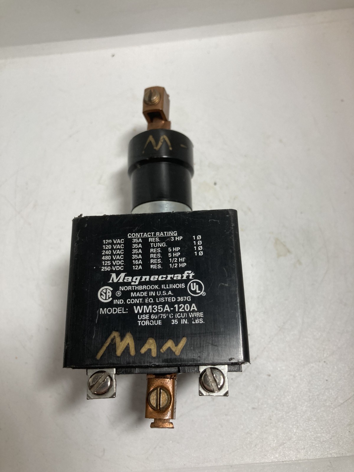 MAGNACRAFT WM35A-120A RELAY 120VAC TORQUE 35 IN. LBS NNB