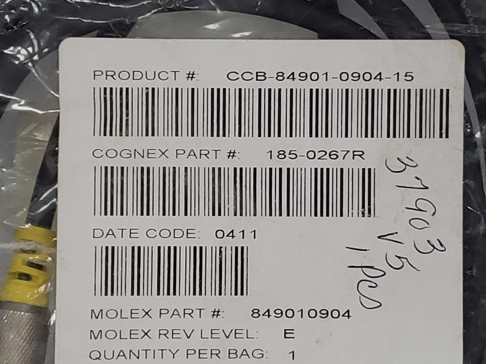 COGNEX CCB-84901-0904-15 MODULE CABLE IN-SIGHT STD INPUT/OUTPUT (185-0267R) NIB