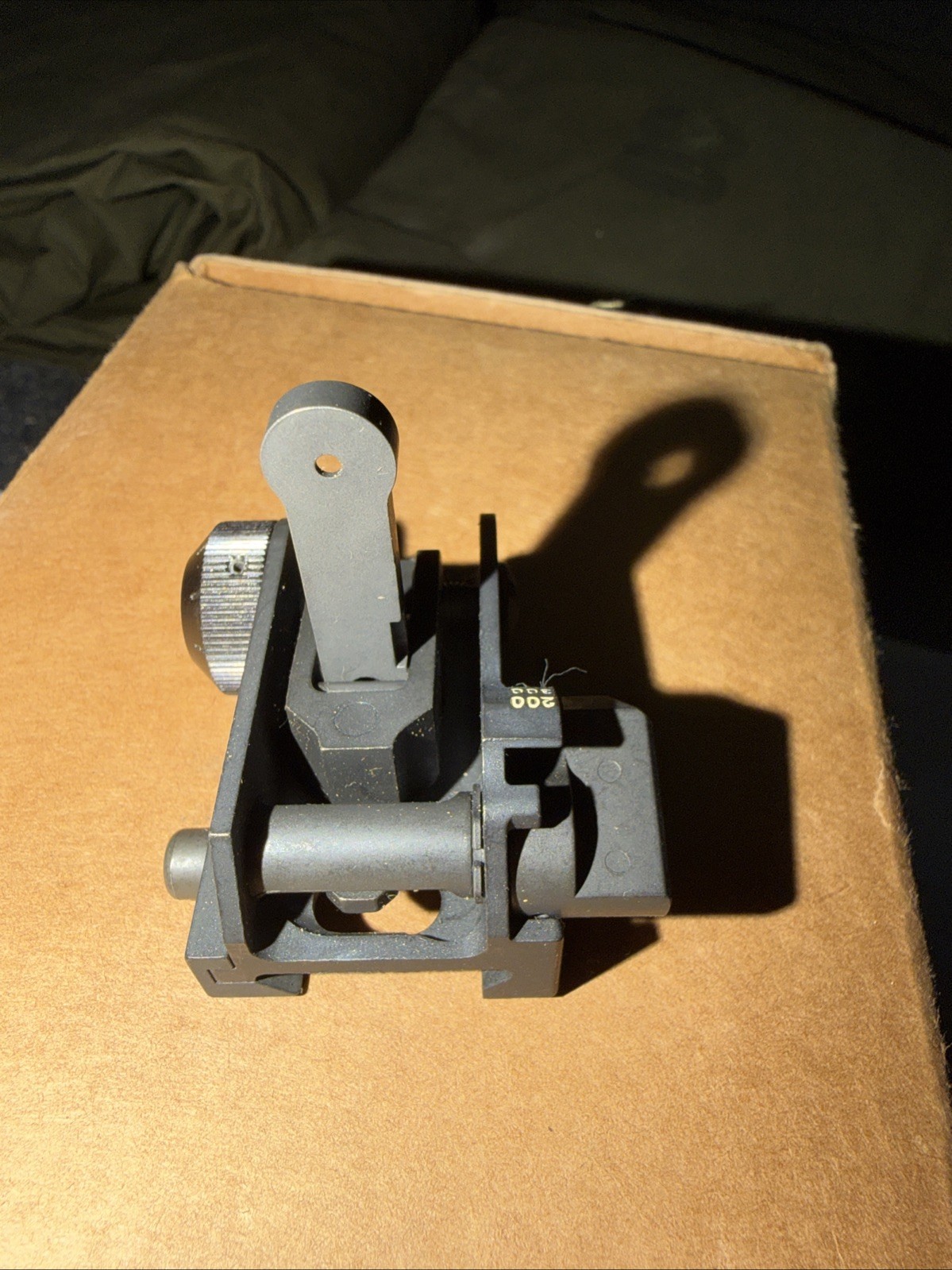 Mil-Spec / Military Grade Black Iron Rear Back-Up Flip Up Sights BUIS 200-600M