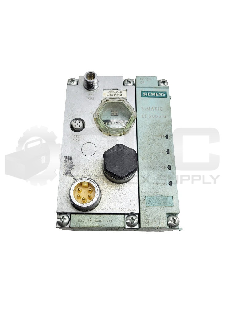 SIEMENS 6ES7-194-4AD00-0AA0 CONNECTING MODULE W/ 6ES7-154-1AA01-0AB0