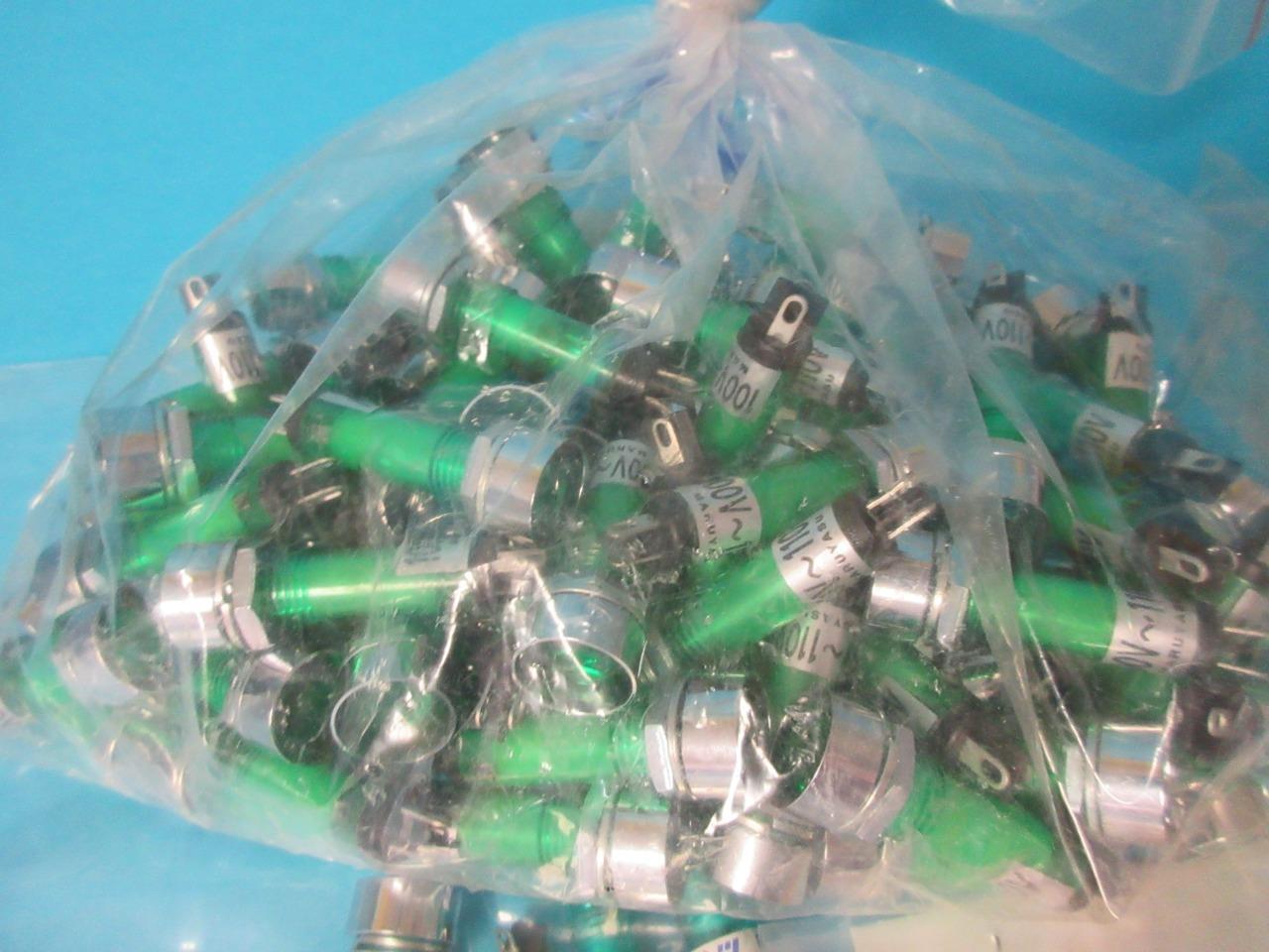 Huge Lot of New Colored Indicator Light Lamp Round Red Green Yellow Clear 110V