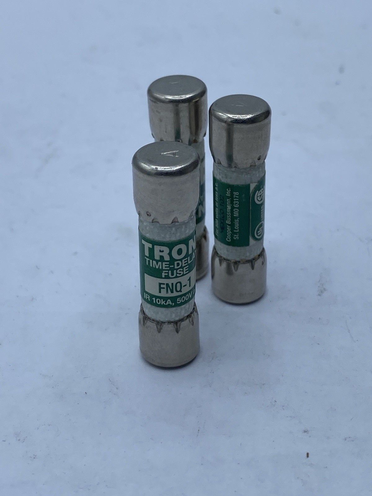 Lot Of 3 Tron FNQ-1 500V Bussman Time Delay Fuse