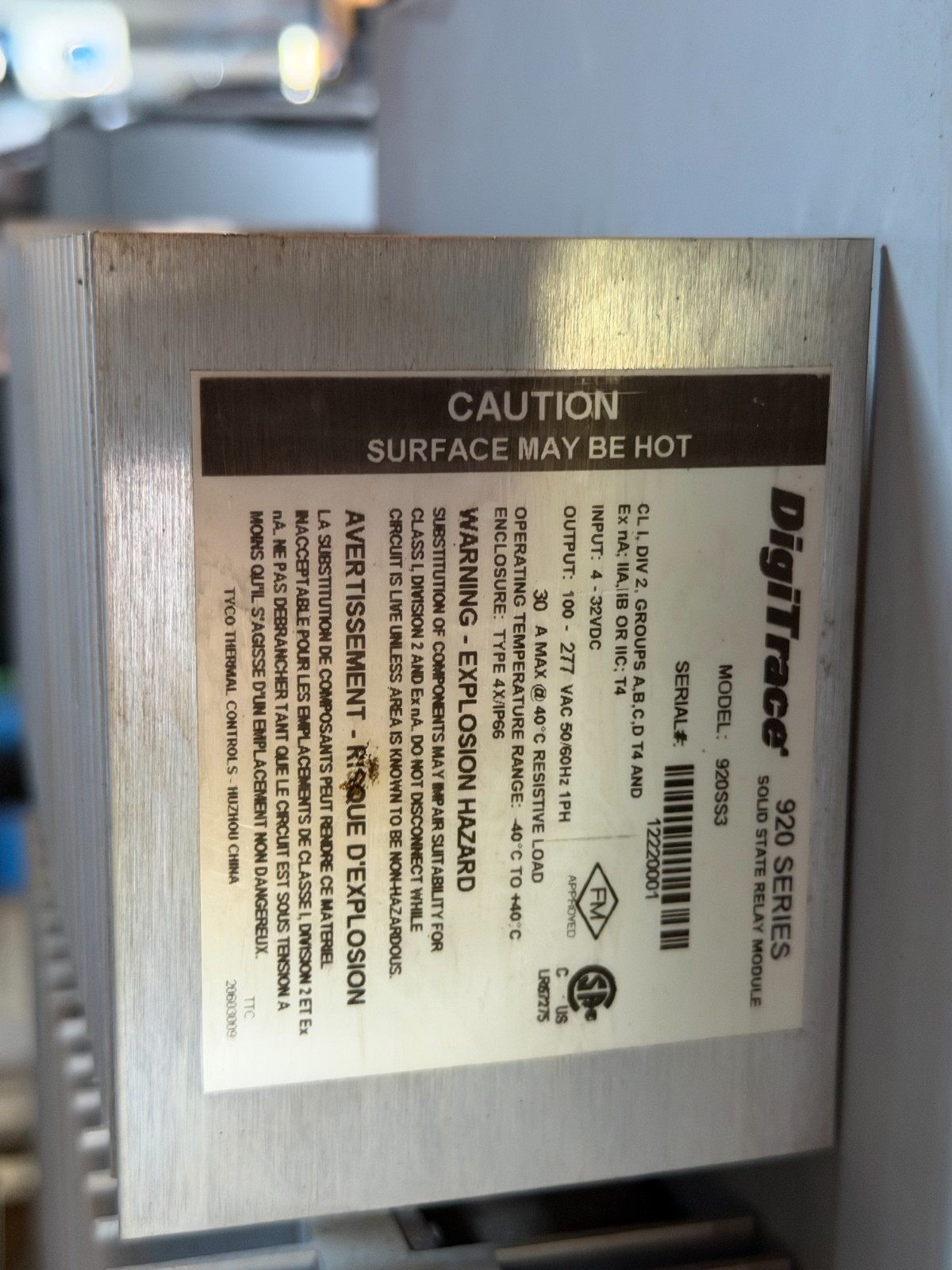 DigiTrace 30 Amp Solid State Relay Module 920SS3