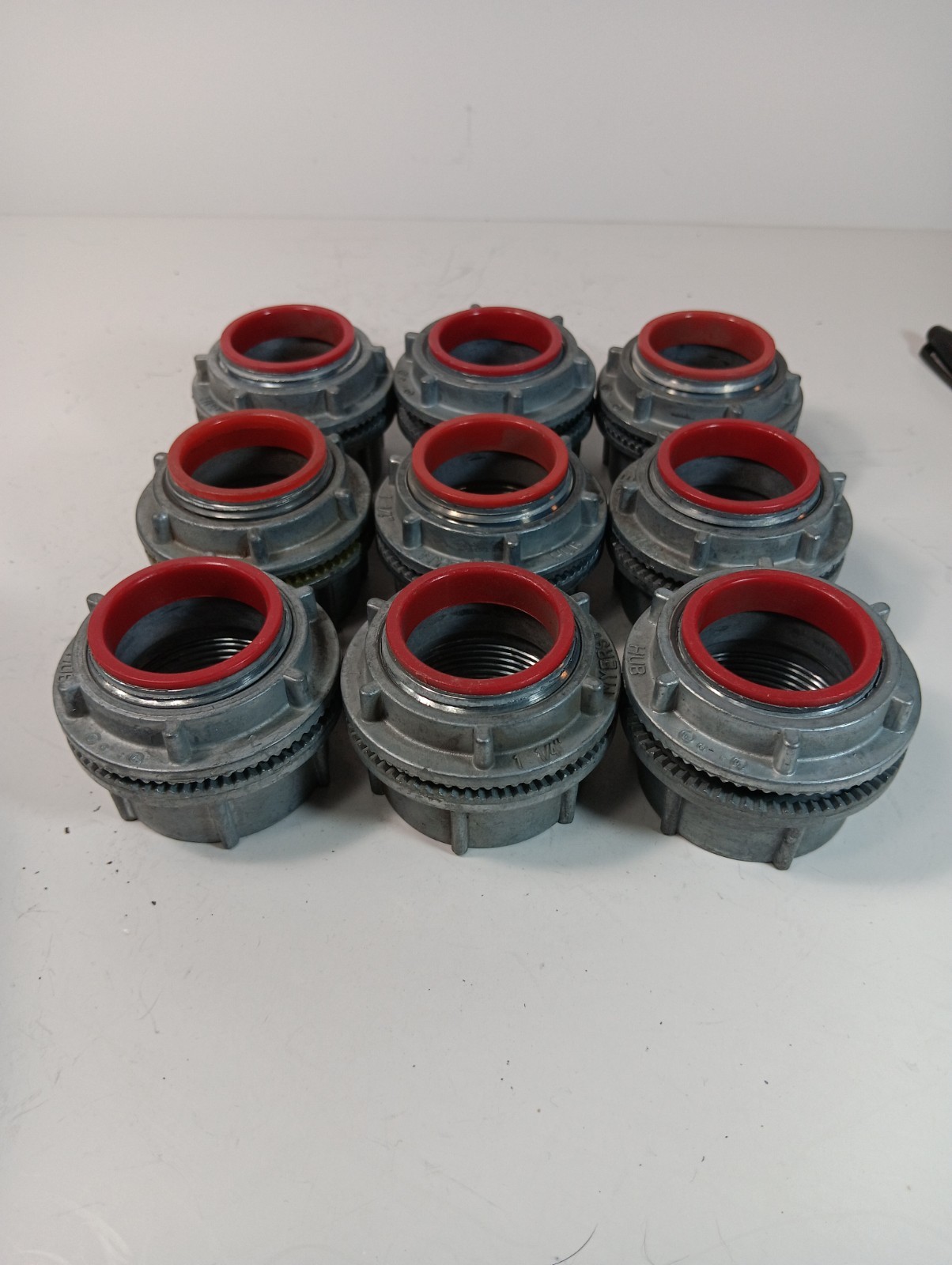 9 NEW MYERS HUB STA-4 1-1/4 “ALUMINUM WATERTIGHT HUB NNB