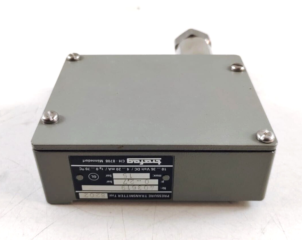 Trafag 8202 Pressure Transmitter Range: 0…2.7 bar, Max. Range: 15 bar, 10…36 Vdc