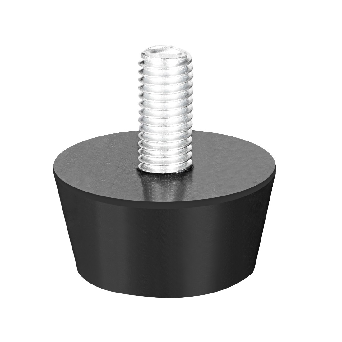 38x20mm Conical Rubber Mount with M10 x 20mm Studs Vibration Isolators,4pcs