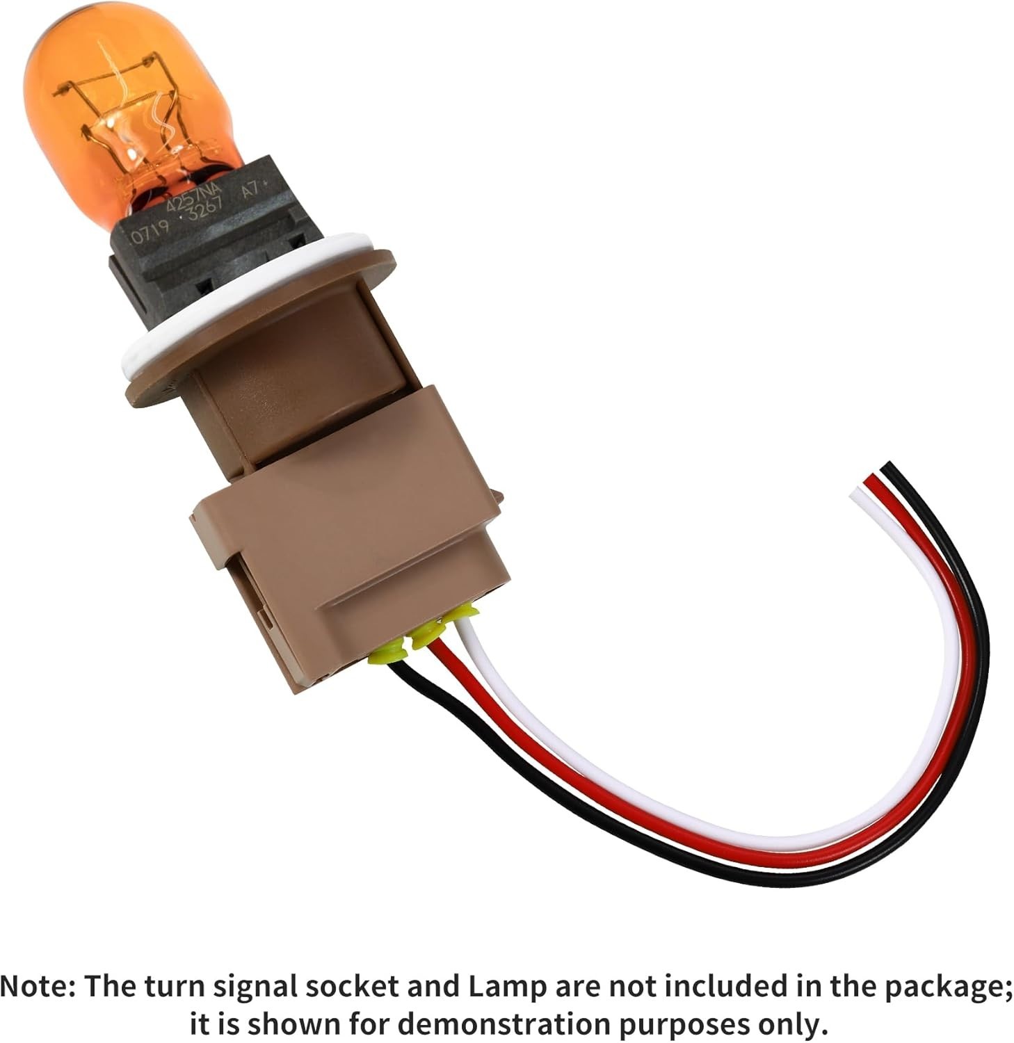 2-Pack Turn Signal Socket Pigtail Connector with Wire Harness Compatible with Fo