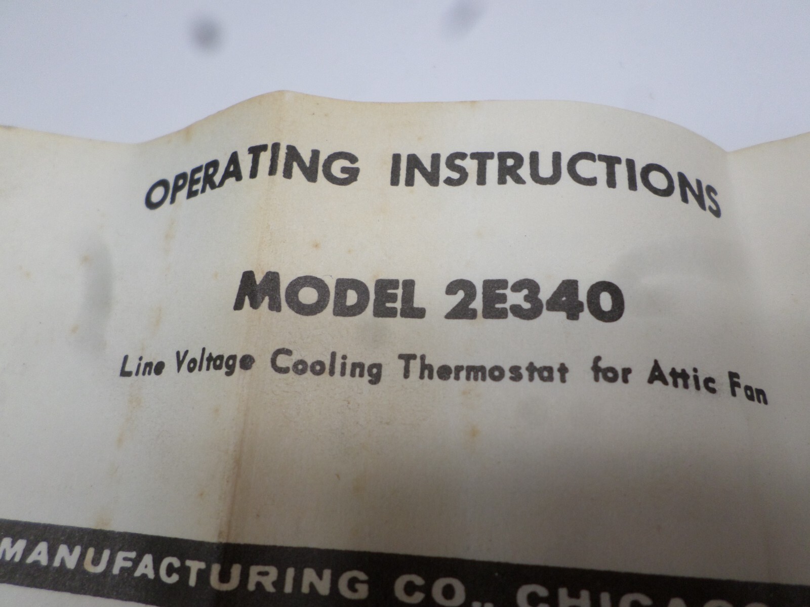 NOS DAYTON 2E340 SWITCH CONTROL 240VAC ATTIC FAN DIFFERENTIAL