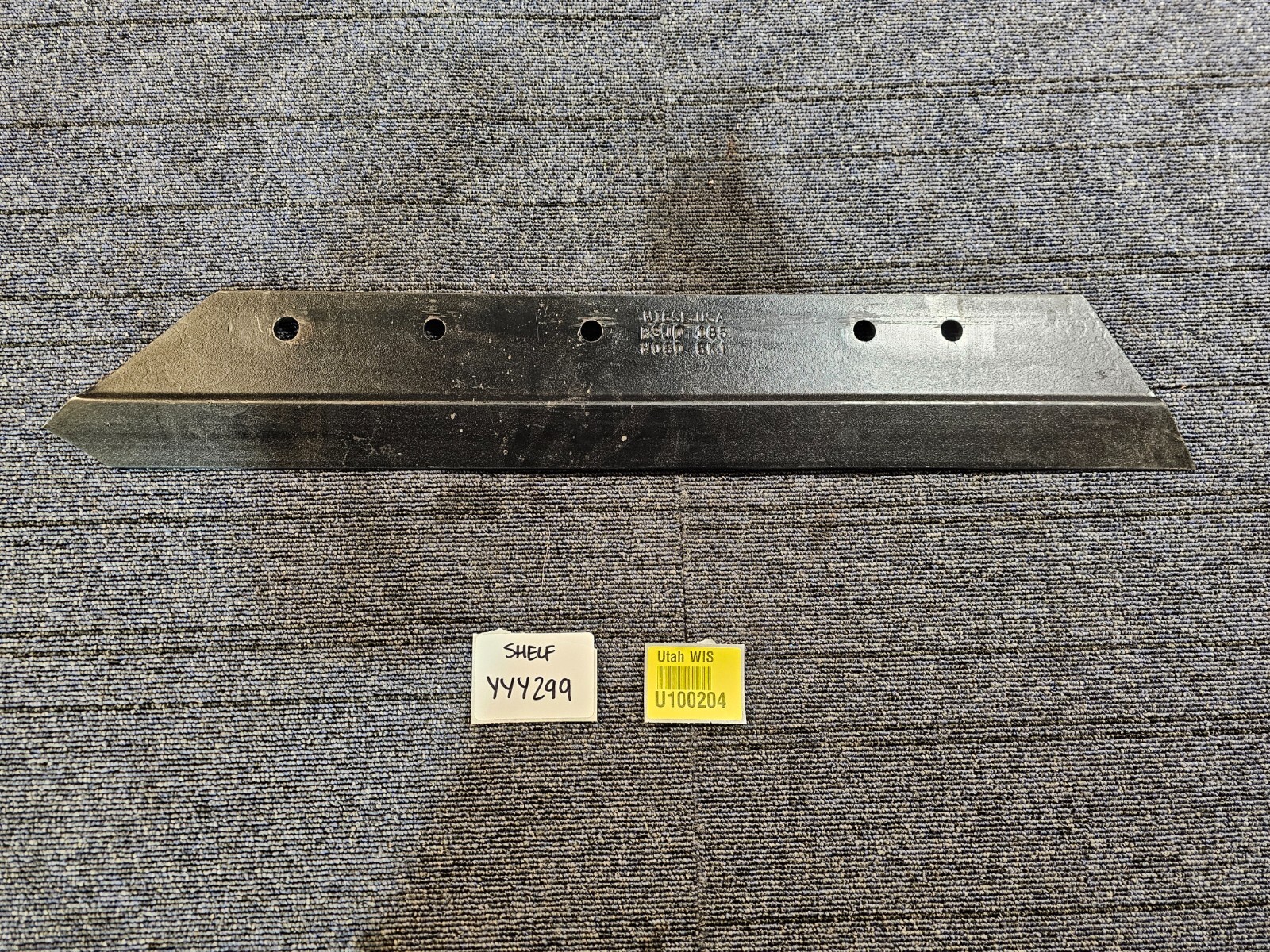 Wiese Plow Share RSJD 185 W08D 6K1 / 5 Hole Mounting 25″ Length 4-1/8″ Width