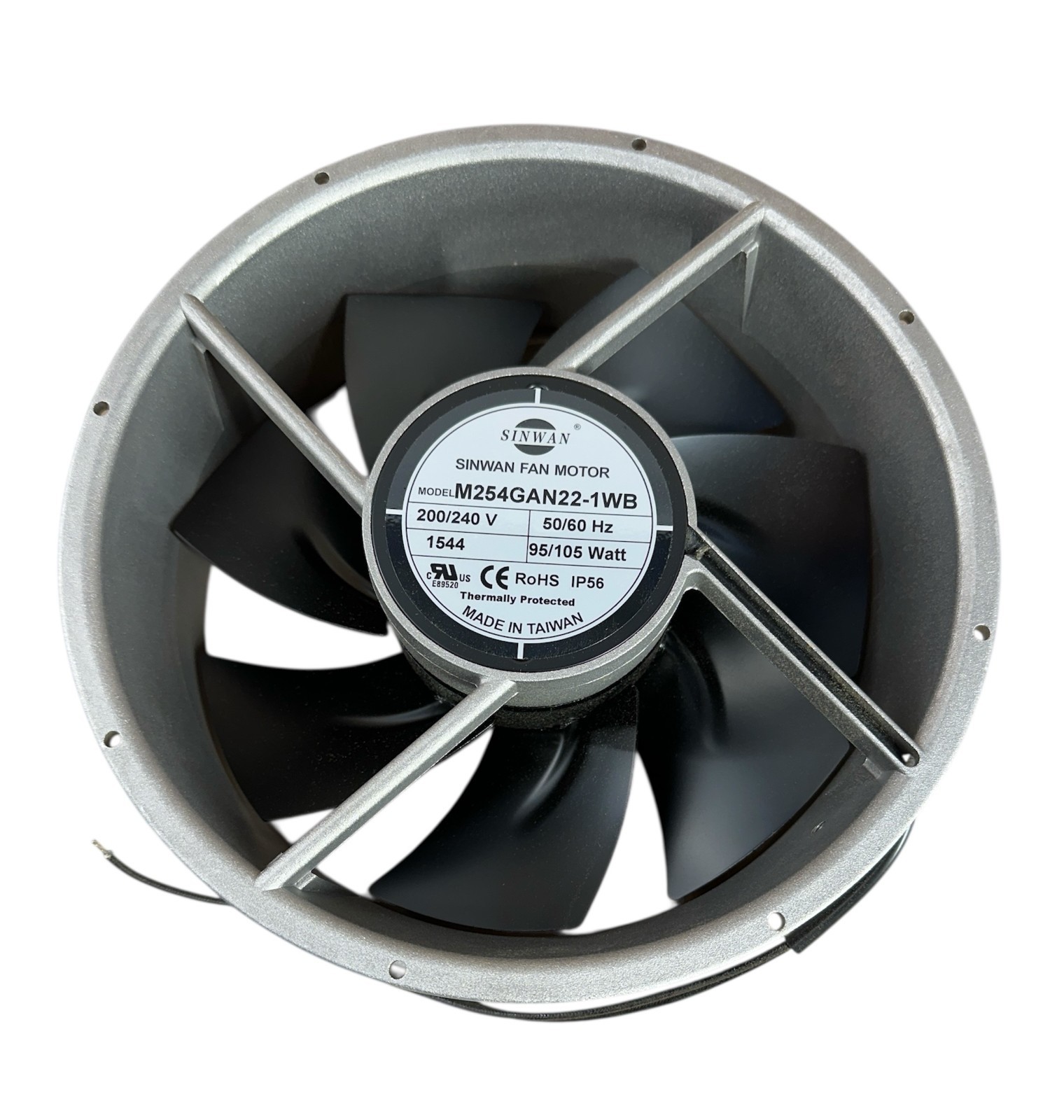 M254GAN22-1WB Sinwan fan IP56 waterproof fan 200/240V 254x89mm/10×3.5inch 1,000