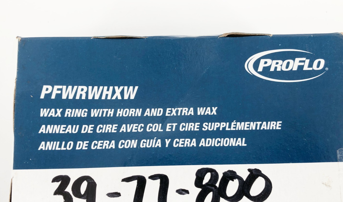 Lot of 2 New Pro-Flo PFWRWHXW Wax Rings w/ Horn and Extra Wax