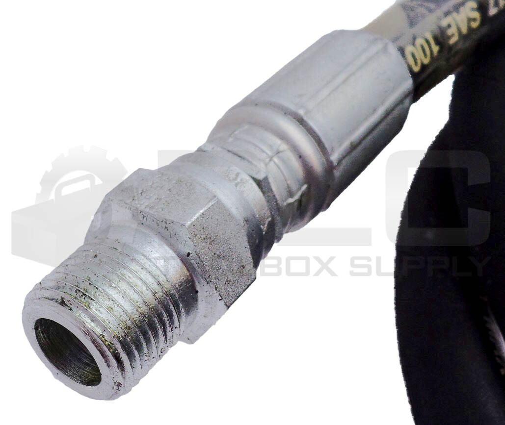 NEW HYDRAULIC HOSE ASSY. 1Q17 1/2″ J-FLEX 3000PSI APPROX. 11′ 6″ &(2) 13/16″ OD