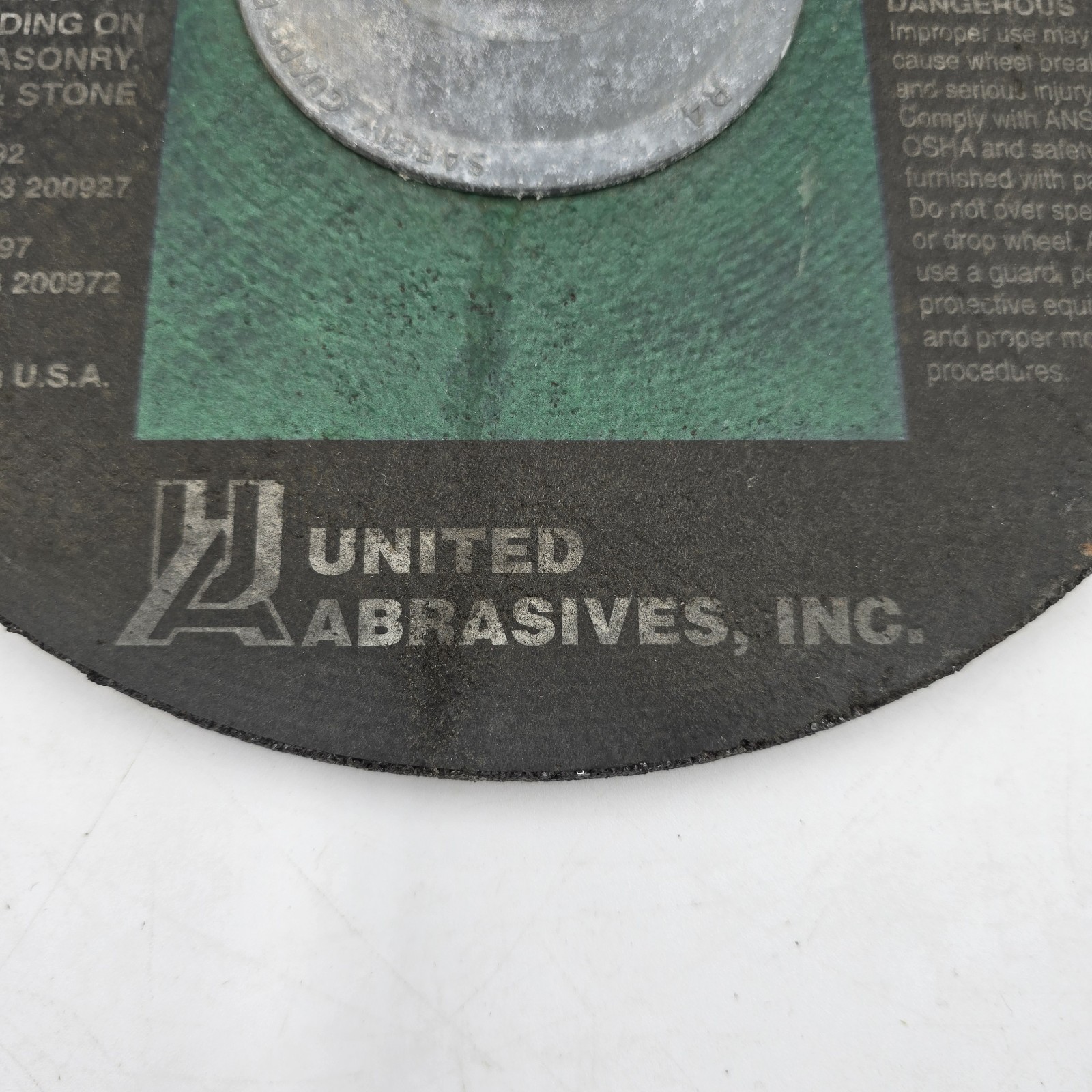 United Abrasives SAIT 9×1/4 Type 27 Grinding Wheel C24N-BF Max 6,600 Carbide