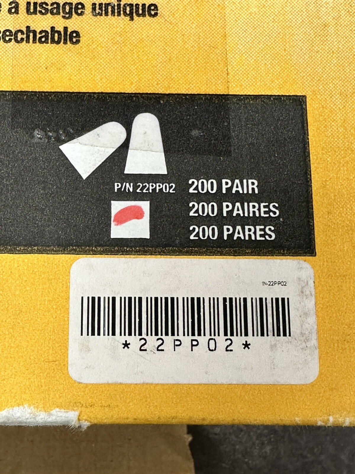 Condor 22PP02 Disposable Bullet Style Ear Plugs, 29db Noise Reduction – Box