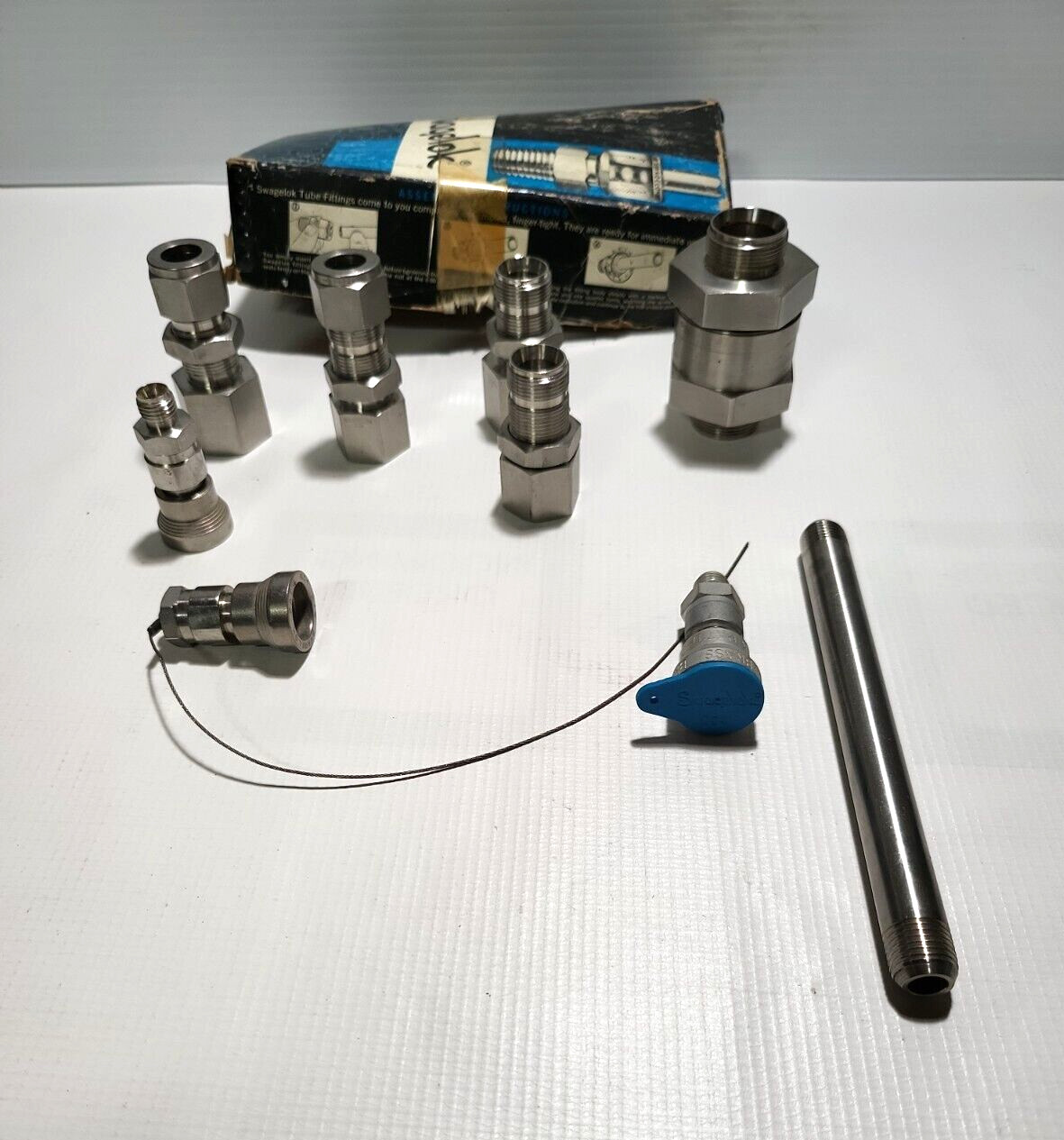 LOT OF 9 various SWAGELOK 316 OD COMPRESSION TUBE FITTING