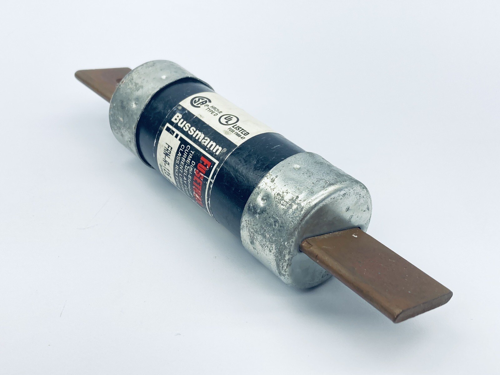 UNUSED BUSSMANN FRN-R-125 DUAL-ELEMENT TIME DELAY FUSE 200K-AMP 125VDC 250VAC