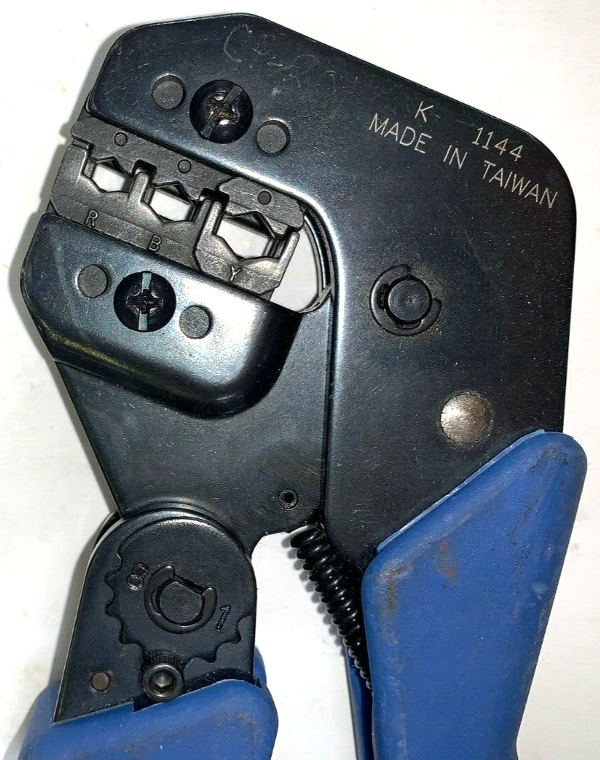 TE CONNECTIVITY HAND CRIMPER, K 1144, 22- 26 AWG RANGE, 10″ LENGTH