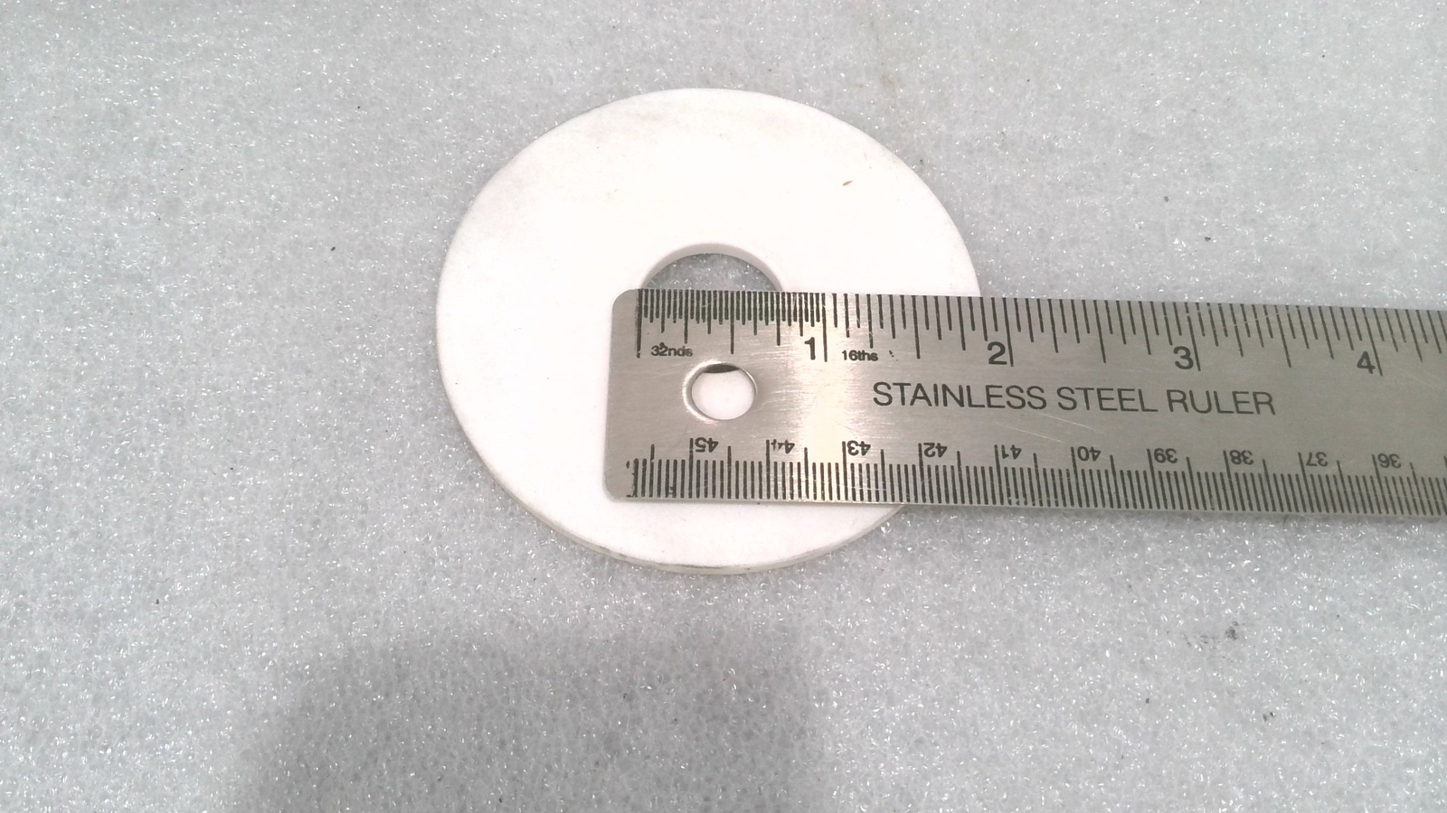 HARD PLASTIC FLAT WASHERS, 3″ OD X 1-13/16″ ID X 1/8″ THICK, (LOT OF 20)
