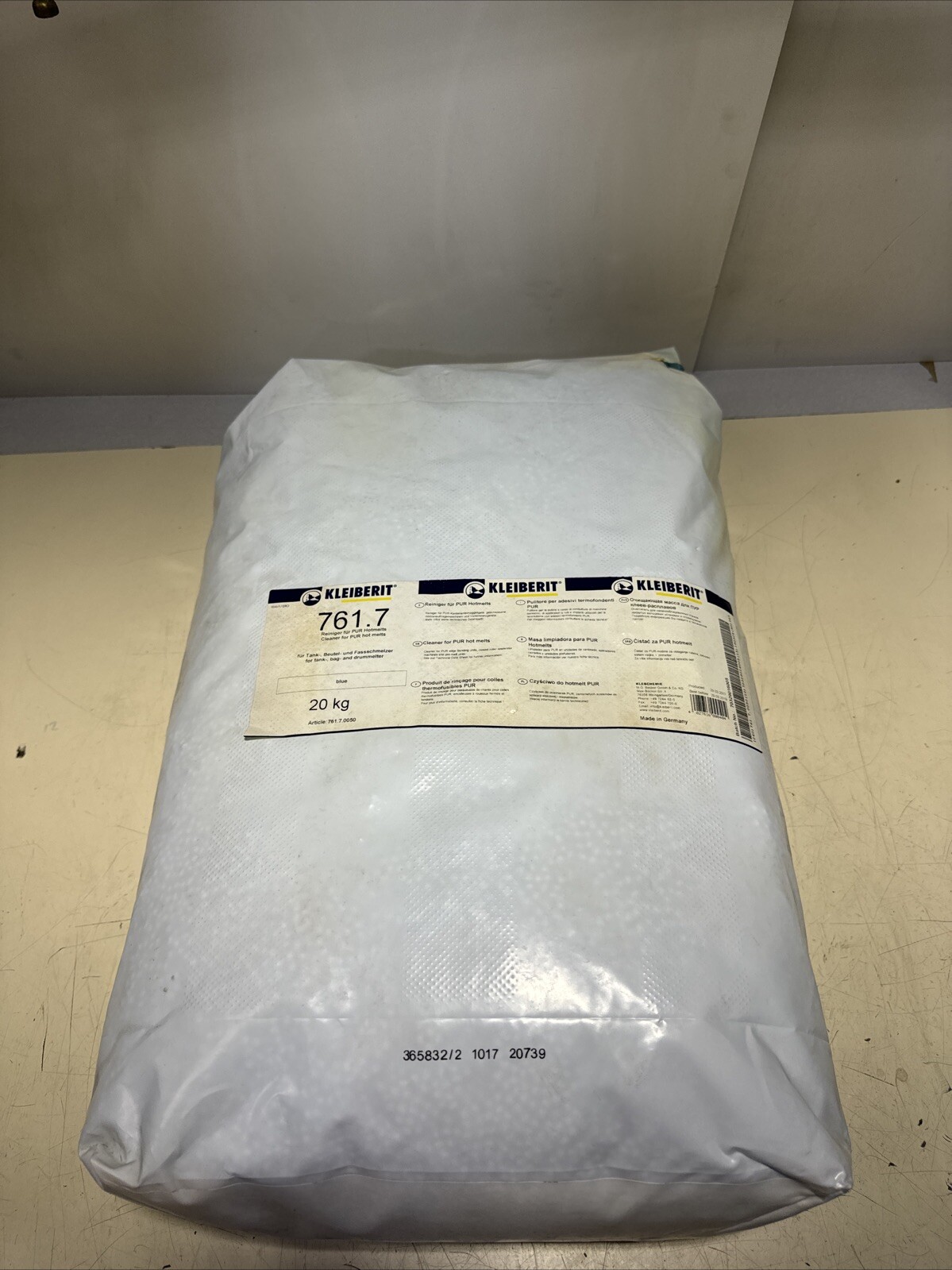 Kleiberit 761.7 Cleaner For PUR Hotmelt Adhesive Applications 20kg *NEW*