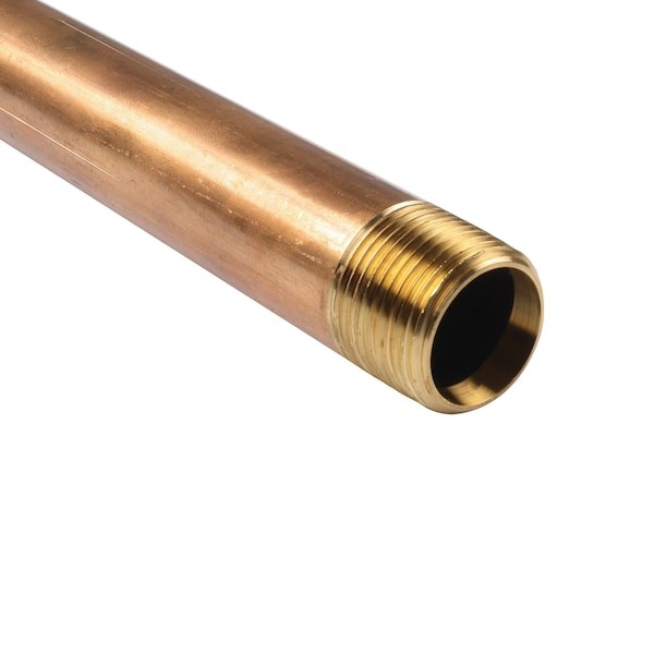 3/4″ Mnpt X 10″ Tbe Red Brass Pipe Nipple Sch 40, 464-100