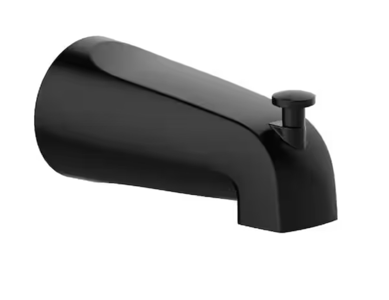 Design House 595629 Slip-On Tub Diverter Spout, Matte Black