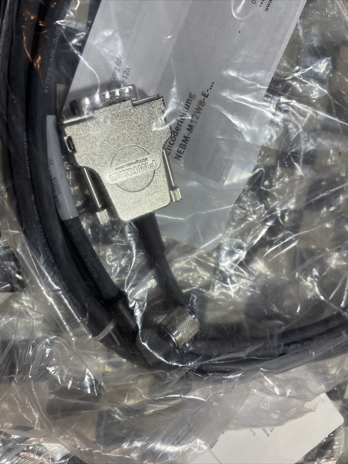 FESTO Encoder cable, NEBM-M12W8-E-5-N-S1G15, 550318, SHIPSAMEDAY#1180N1