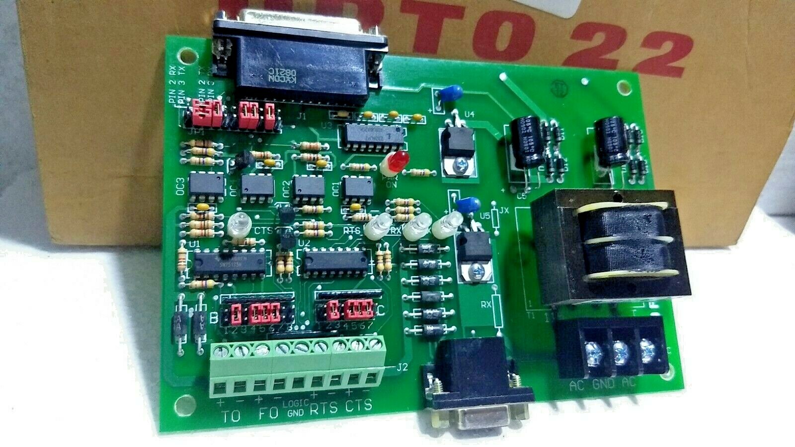 OPTO22 Driver Converter AC7A – RS232-RS422/485 Balanced Line.Sta. PCB