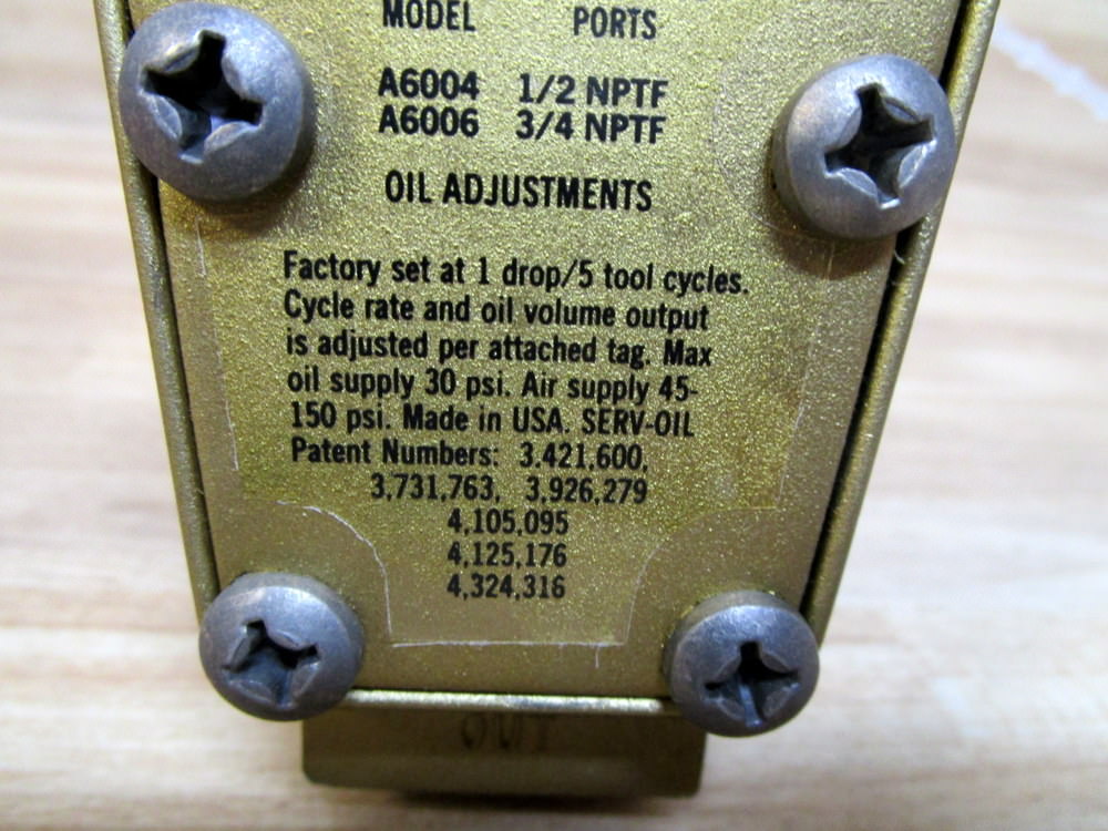 Master Pneumatic A6006 Lubricator W/O Reservoir