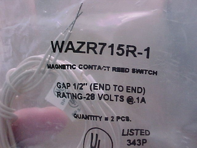 2 PCS MAGNETIC CONTACT REED SWITCH WAZR715R-1 BP547 fbii SA