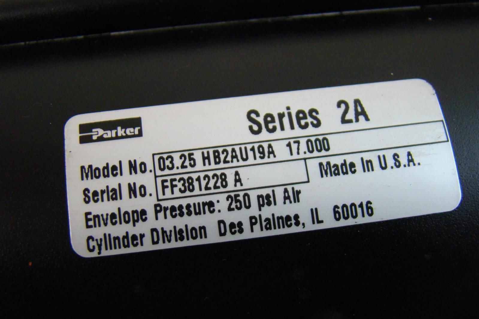 Parker Cylinders Envelope FF381228 A 250 psi 17.000 03.25 HB2AU19A
