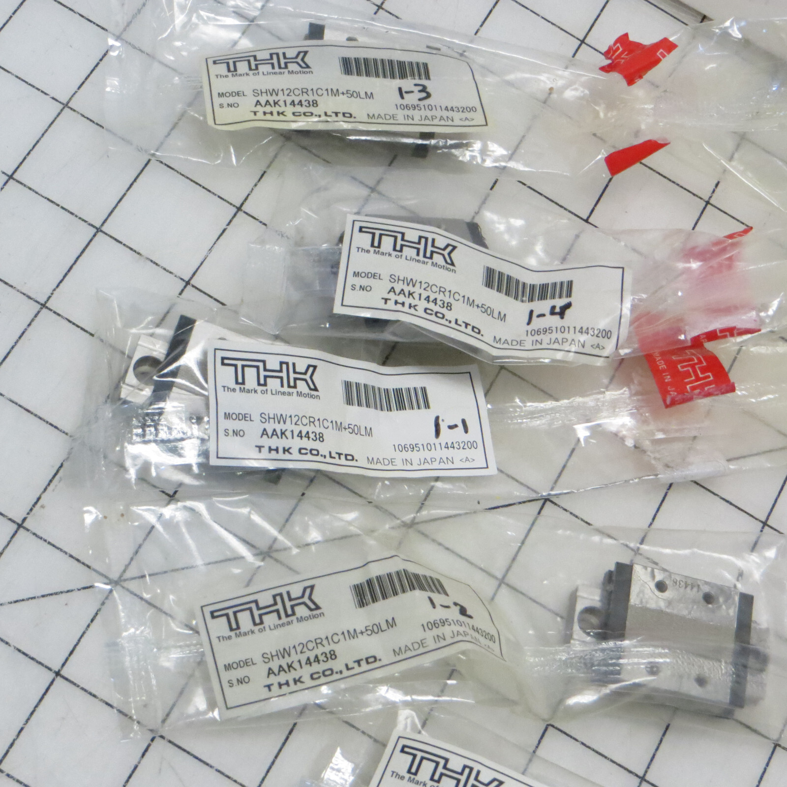 THK Caged Ball Linear Motion LM SHW Guide Rails Assortment – 13 pcs.