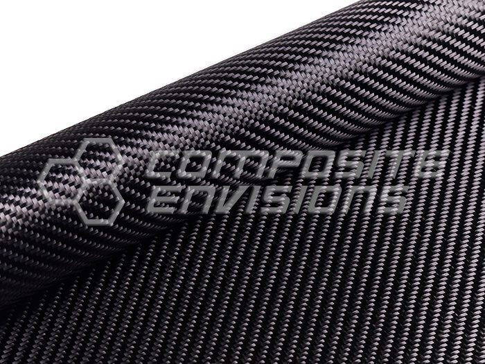 Carbon Fiber Fabric 2×2 Twill 3k 50″/127cm 6oz/203gsm Toray T300 – 1 Yard Roll