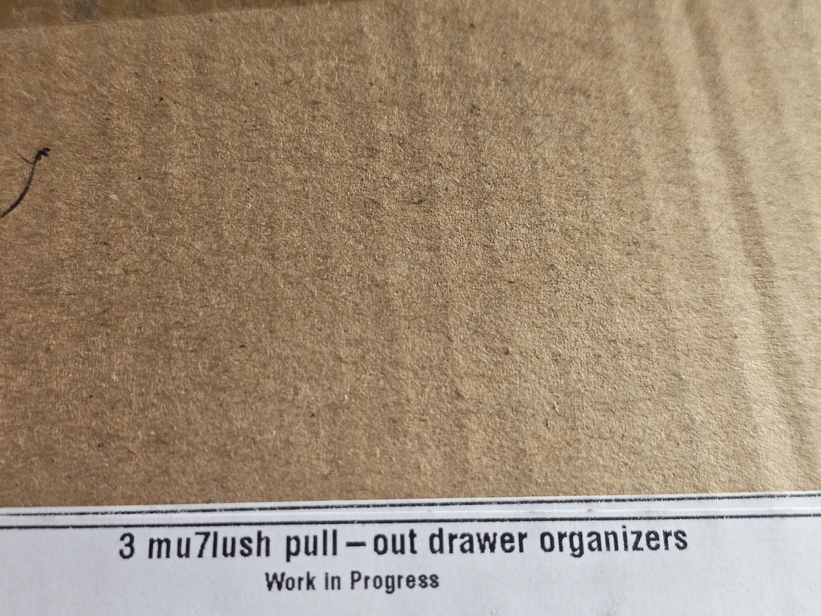 Mulush 26”W x 21”D x 3”H Pull Out Cabinet Drawer Soft Close Slide Out Wood
