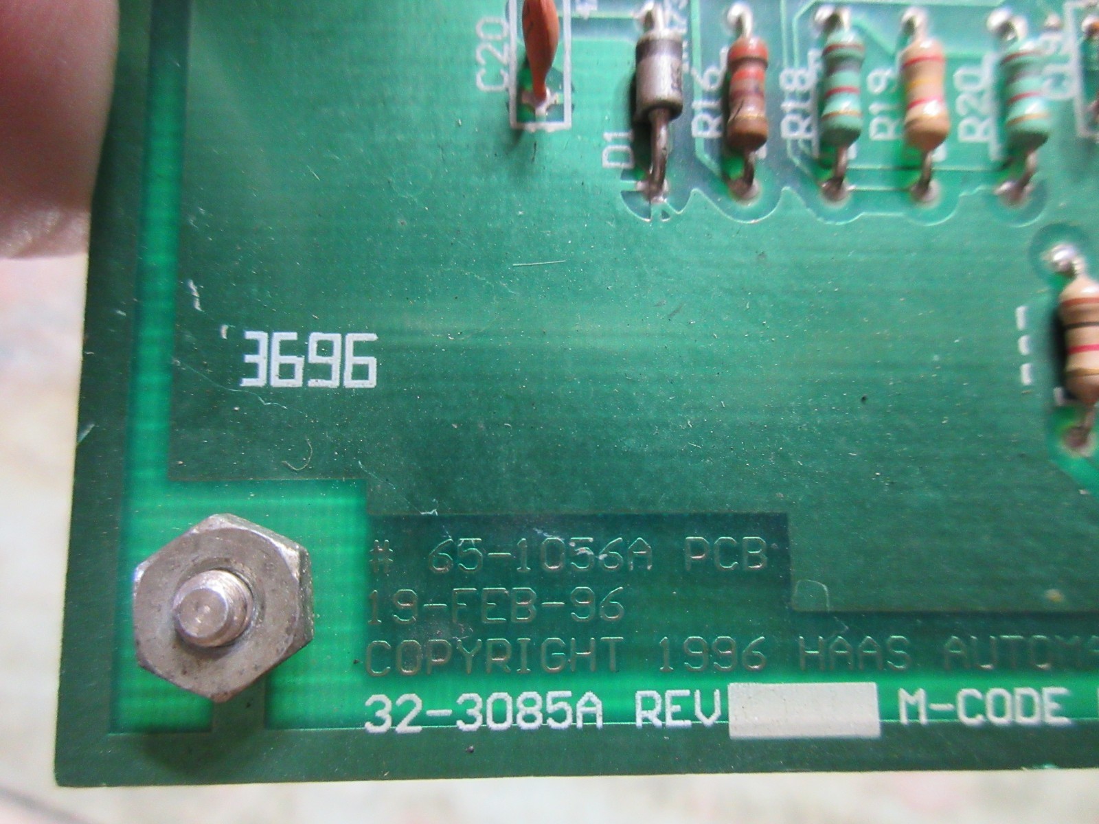 HAAS CNC MILL LATHE CIRCUIT BOARD 65-1056A PCB 32-3085A M-CODE