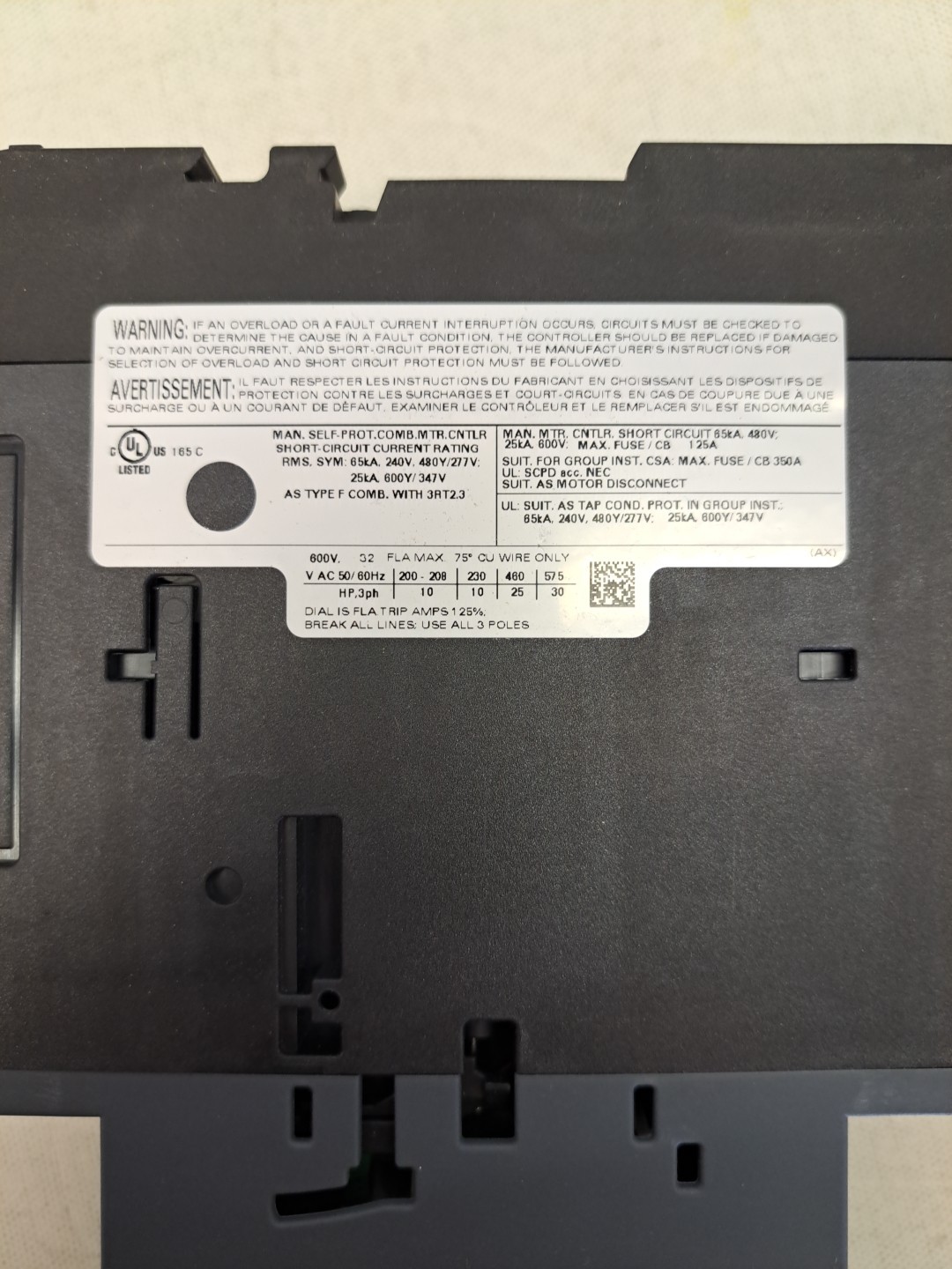 SIEMENS 3RV2031-4EA10 SIRIUS series motor starter protector NEW, no box