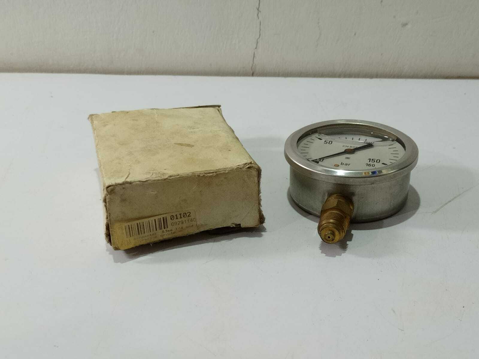 01I02 Gauge 7211 Manometer 0-160Bar EN837-1 63mm – 1/4