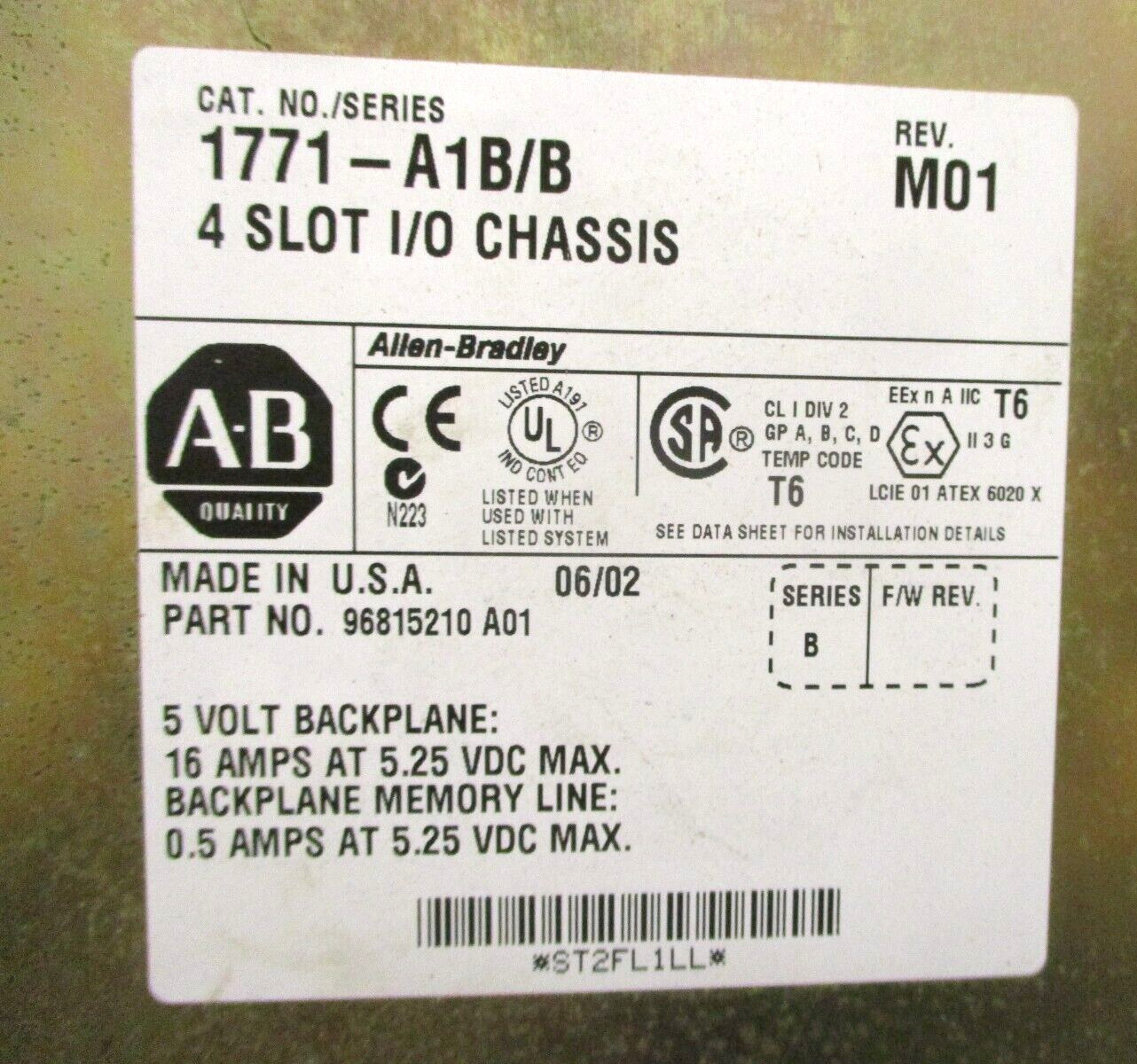 Allen-Bradley 1771-P4S 1771-A1B/B 1785-ENET B 1785-L40 B/E 48475DH