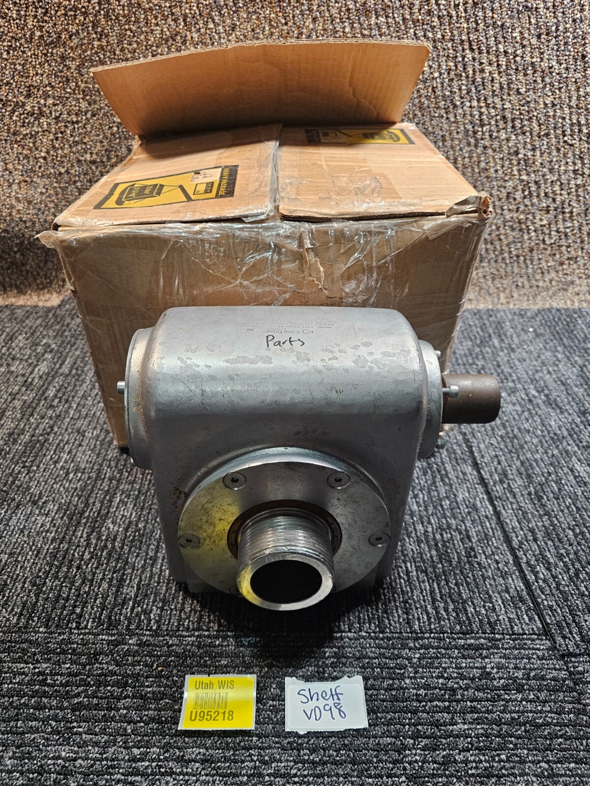 CONE DRIVE F076-59961-01 STAINLESS STEEL GEARBOX RATIO 50:1 7SFG LUBE