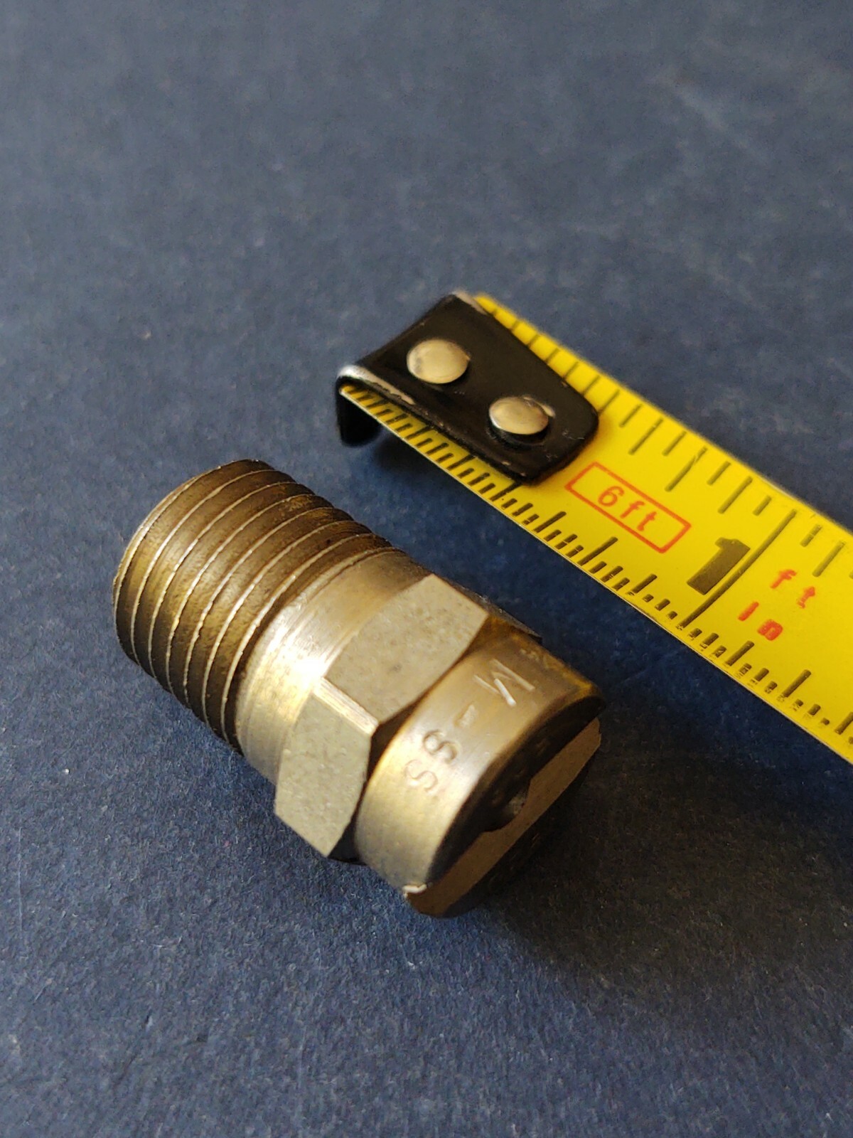 Delavan ¼ M-SS (Stainless Steel) Flat Spray Nozzle – WF-40 50⁰ Spray Angle NEW