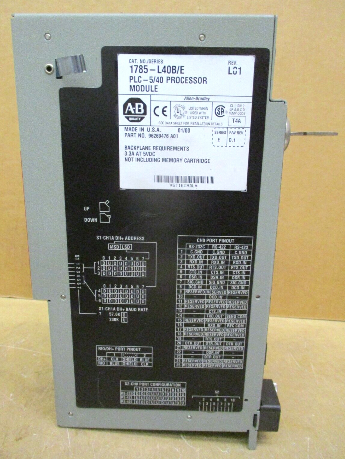 Allen-Bradley 1771-P4S 1771-A1B/B 1785-ENET B 1785-L40 B/E 48475DH
