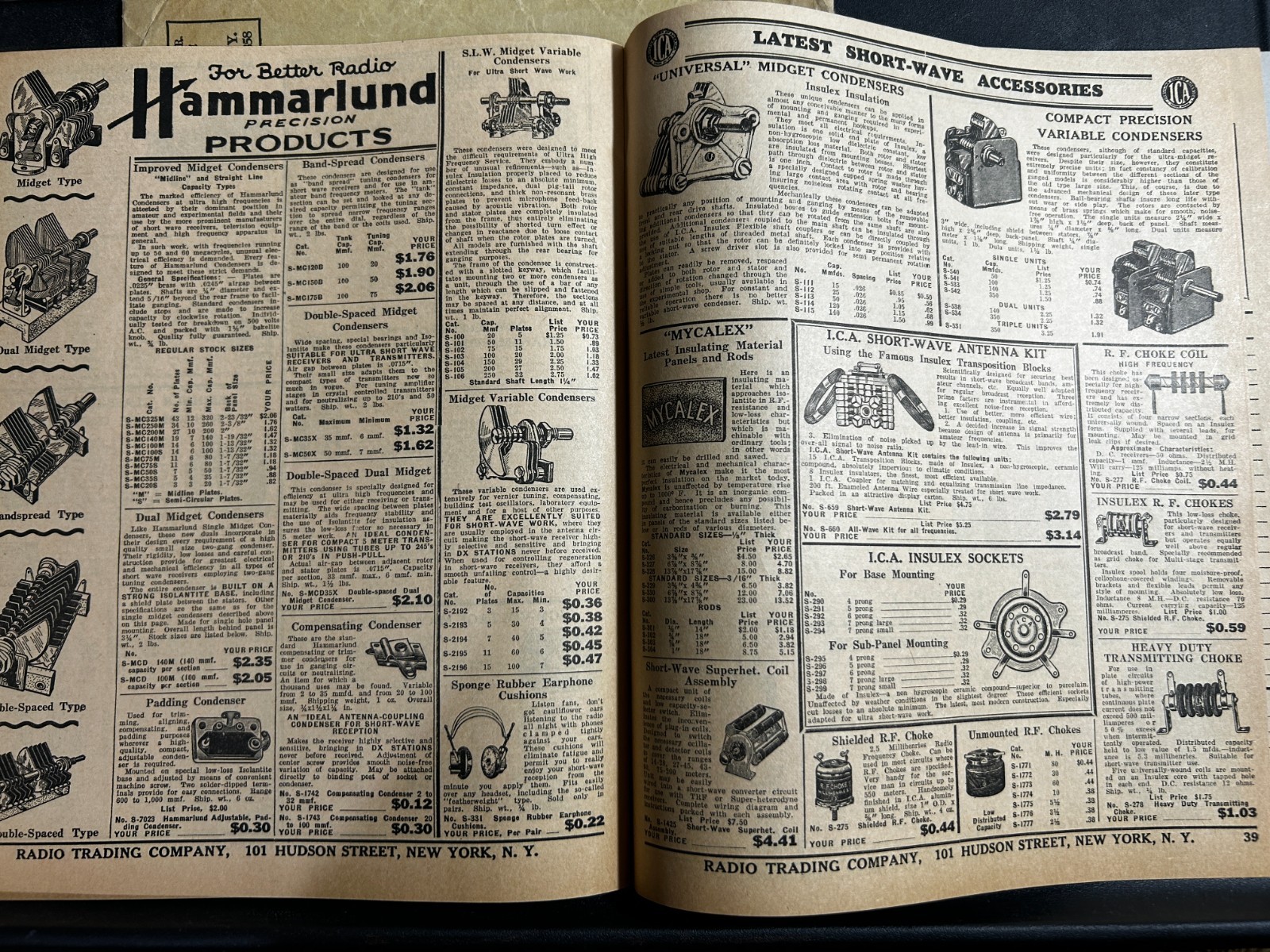 Radio Trading Co Vintage 1934 Catalog Short Wave Treatise Radio Parts Speakers+