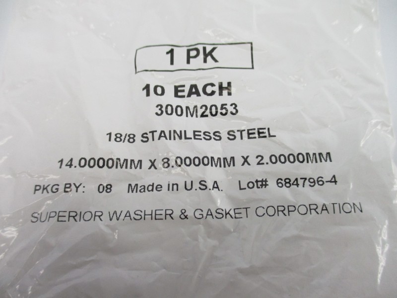 SUPERIOR WASHER&GASKET CORPORATION 300M2053 (PKG OF 10) NSMP