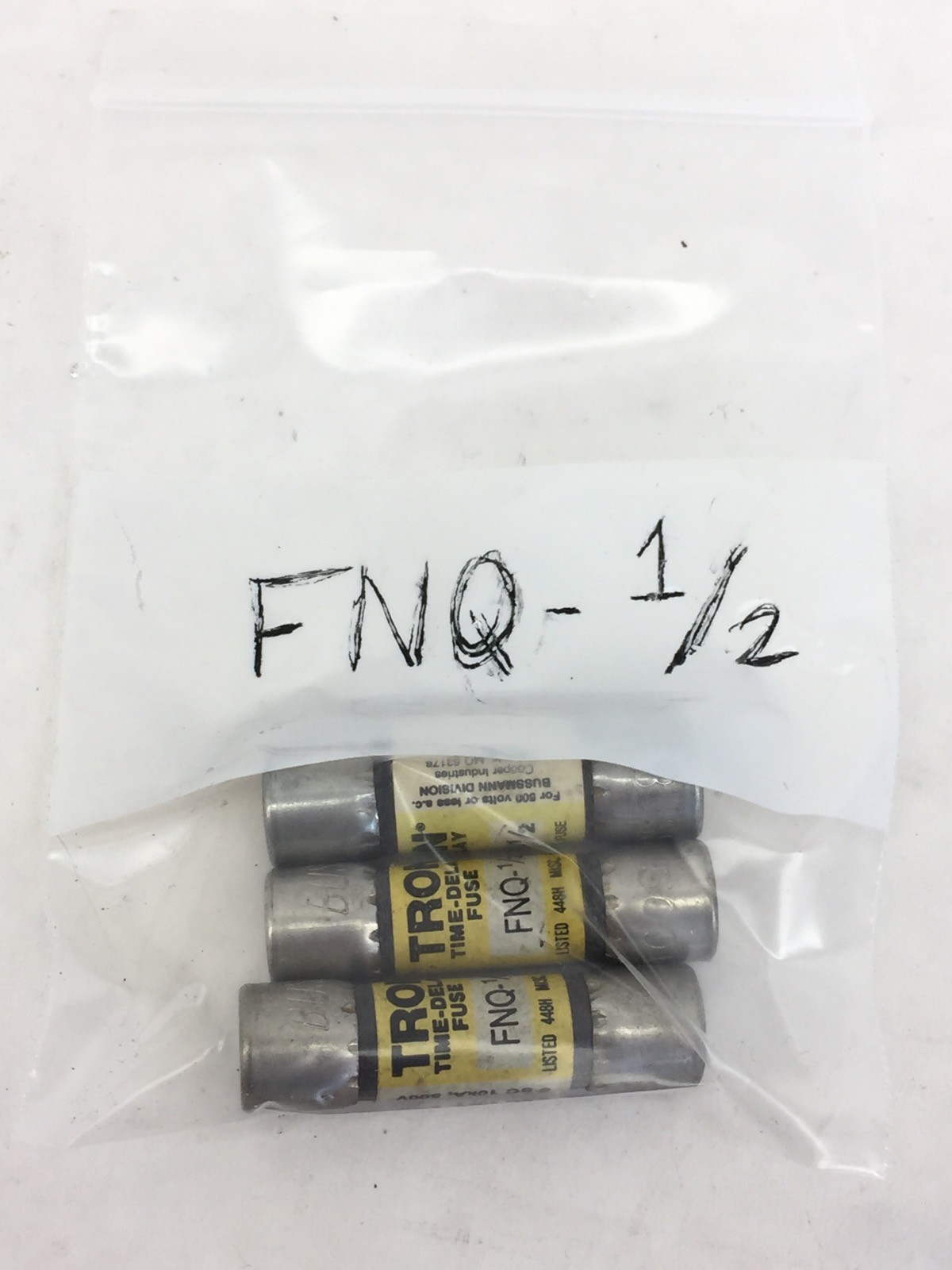 NEW! BUSSMANN TRON FNQ-1/2 FUSES 3-PK (A622)