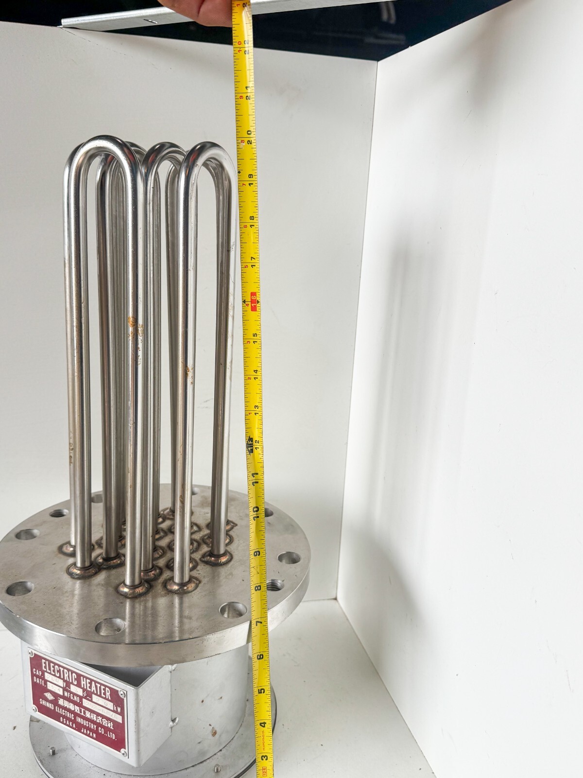 SHINKO 3PH 440V 20Kw Flanged Electric Immersion Heater 12AM0303 M1 150A SUS F304