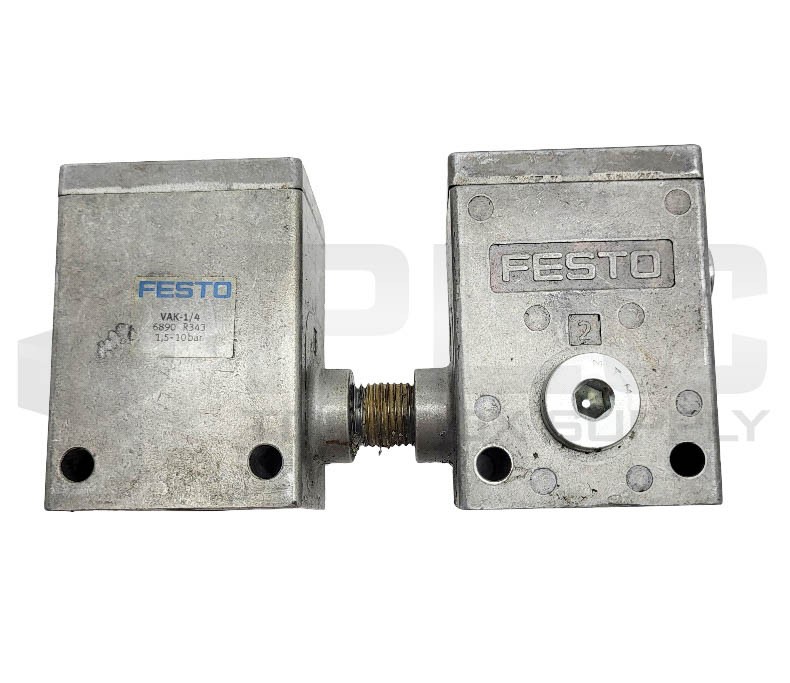 LOT OF 2 FESTO VAK-1/4 VACUUM GENEATOR 1.5-10 BAR