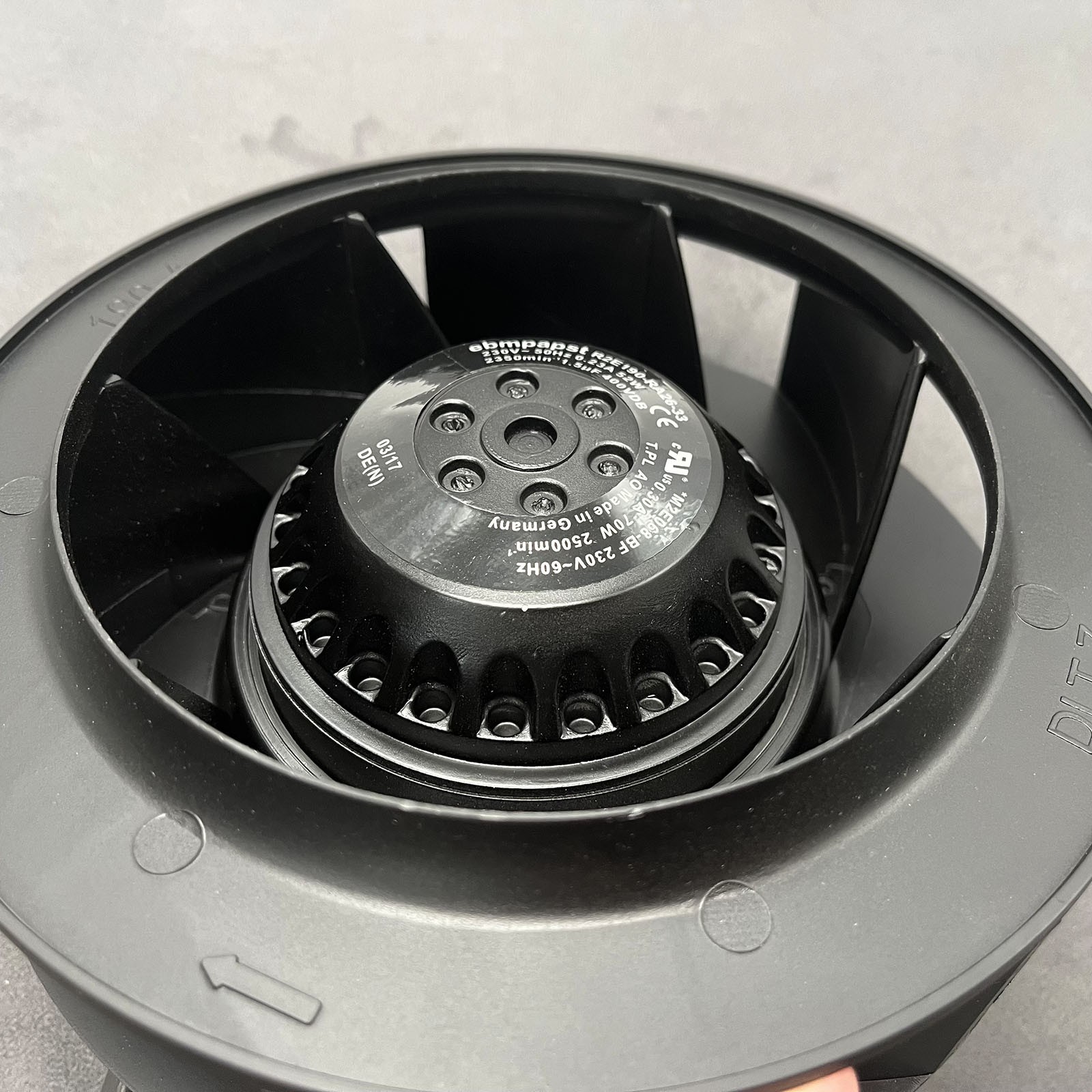 New Centrifugal Fan for R2E190-RA26-33